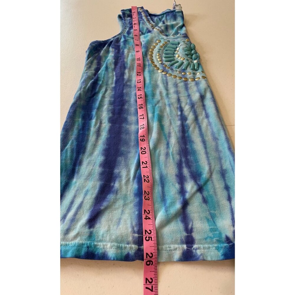 Roamans Womens Beaded Tank Top Large Hippie Boho Artsy Festival Indie Concert - Picture 8 of 10